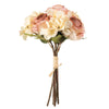 Vickerman FA191007 13" Artificial Cream Pink Rose Hydrangea Bouquet, Pack of 2