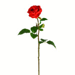 Vickerman FA191303 26" Artificial Red Rose Stem, 6 per Bag