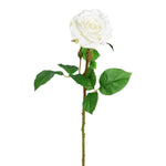 Vickerman FA191311 26" Artificial White Rose Stem, 6 per Bag