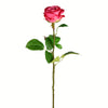 Vickerman FA191345 26" Artificial Deep Pink Rose Stem, 6 per Bag