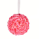 Vickerman FA191579 8" Artificial Pink Rose Ball