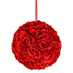 Vickerman FA191603 12" Artificial Red Rose Ball