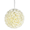 Vickerman FA191611 12" Artificial White Rose Ball