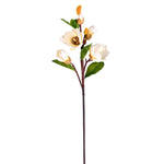 Vickerman FA191711 28" Artificial White Magnolia Stem, Set of 3