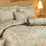HiEnd Accents 7 PCS Comforter Set, King Light Blue