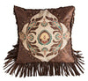 HiEnd Accents Western Style Pillow with Concho Detail