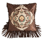 HiEnd Accents Western Style Pillow with Concho Detail