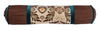 HiEnd Accents Loretta Chocolate Velvet Bolster Pillow with Medallion