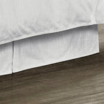 HiEnd Accents Tailored White Linen Bed Skirt Drop