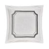 HiEnd Accents Linen Euro with Velvet Embroidery