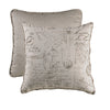 HiEnd Accents Printed Script Linen Euro Sham