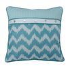 HiEnd Accents Chevron print euro sham with striped accents and button