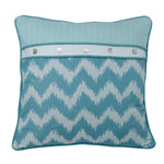 HiEnd Accents Chevron print euro sham with striped accents and button