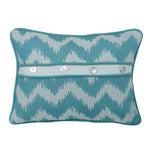 HiEnd Accents Chevron print pillow with button details