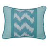 HiEnd Accents Chevron print pillow accented by blue stripes