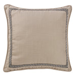 HiEnd Accents Linen Euro Sham with Greek Key Trim