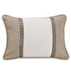 HiEnd Accents Oblong matelasse pillow with trim detail