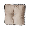 HiEnd Accents Buttoned Boxed Pillow with Toile Piping Detail