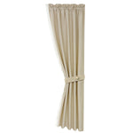 HiEnd Accents Linen Curtain with Lace Detail