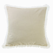 HiEnd Accents Tan Burlap with Off-White Lace Trim Square Pillow