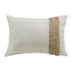 HiEnd Accents White Linen Pillow with Rouching Detail