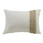 HiEnd Accents White Linen Pillow with Rouching Detail