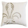 HiEnd Accents Embroidery Fleur De Lis Pillow