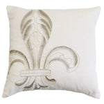 HiEnd Accents Embroidery Fleur De Lis Pillow