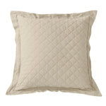 HiEnd Accents Linen Quilt Euro Sham Light Tan