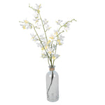 Vickerman FC180301 20.5" Artificial Mini White Orchid in a Glass Pot