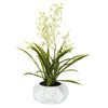 Vickerman FC190111 25" Artificial Potted Green Orchid