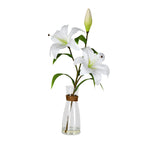 Vickerman FC190511 16.5" Artificial White Lily in Glass