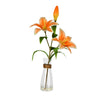 Vickerman FC190518 16.5" Artificial Orange Lily in Glass