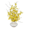 Vickerman FC190778 22.5" Artificial Potted Yellow Dancing Orchid