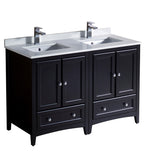 Fresca Oxford Traditional Double Sink Bathroom Cabinets w/ Top & Sinks