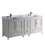 Fresca Oxford Traditional Double Sink Bathroom Cabinets w/ Top & Sinks