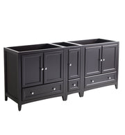 Fresca Oxford 71`` Traditional Double Sink Bathroom Cabinets