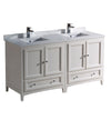 Fresca Oxford Traditional Double Sink Bathroom Cabinets w/ Top & Sinks