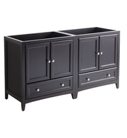 Fresca Oxford 59`` Traditional Double Sink Bathroom Cabinets