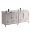 Fresca Oxford Traditional Double Sink Bathroom Cabinets w/ Top & Sinks