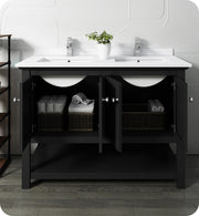 Fresca Manchester Traditional Double Sink Bathroom Cabinet w/ Top & Sinks