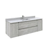 Fresca Formosa 59" Wall Hung Single Sink Modern Bathroom Cabinet in Ash