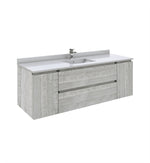 Fresca Formosa 59" Wall Hung Single Sink Modern Bathroom Cabinet in Ash