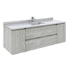 Fresca Formosa 60" Wall Hung Single Sink Modern Bathroom Cabinet w/ Top & Sink in Ash