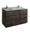 Fresca Formosa 58`` Floor Standing Double Sink Modern Bathroom Cabinet