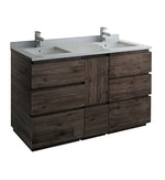 Fresca Formosa Floor Standing Double Sink Modern Bathroom Cabinet w/ Top & Sinks