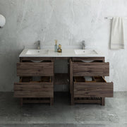 Fresca Formosa Floor Standing Open Bottom Double Sink Modern Bathroom Cabinet