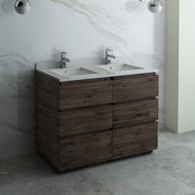 Fresca Formosa Floor Standing Double Sink Modern Bathroom Cabinet