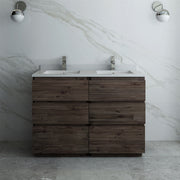 Fresca Formosa Floor Standing Double Sink Modern Bathroom Cabinet