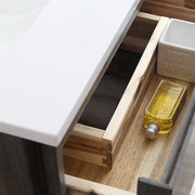 Fresca Formosa Floor Standing Open Bottom Double Sink Modern Bathroom Cabinet w/ Top & Sinks
